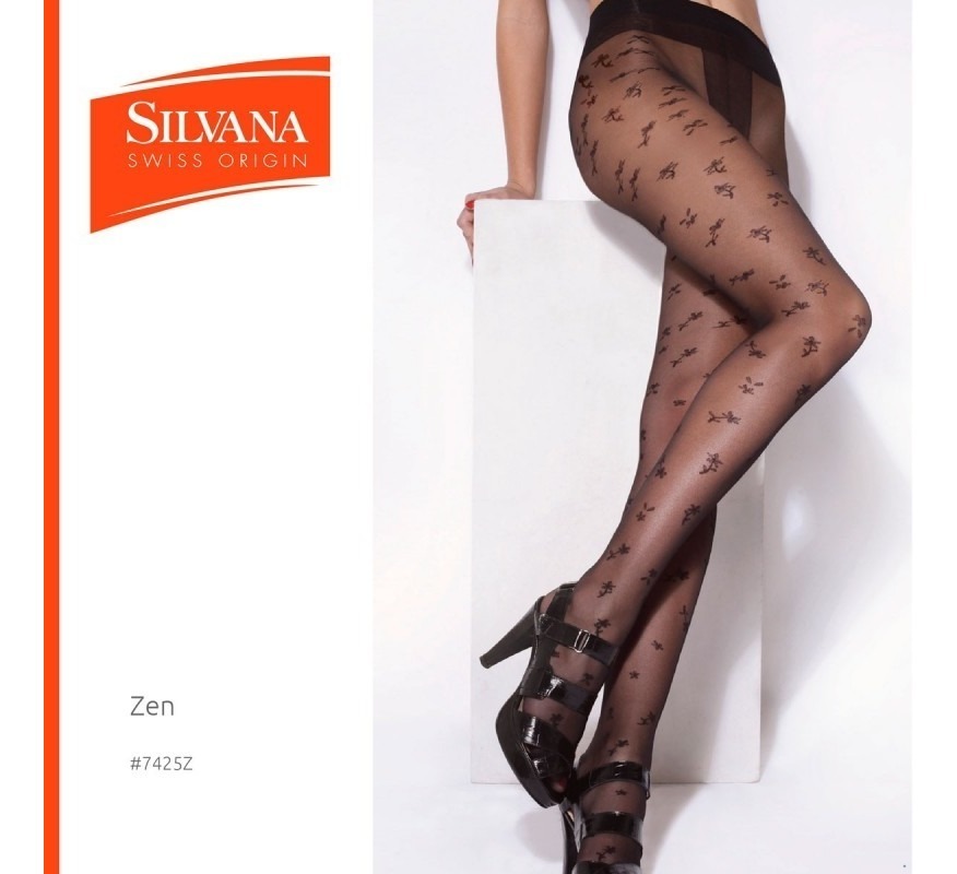 Media Panty Can Can Flores Fantasía Zen Silvana Art 7425z