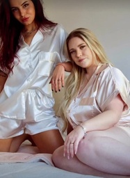 Pijama De Satén Raso Seda Talle Especial Nicolle Naira 402