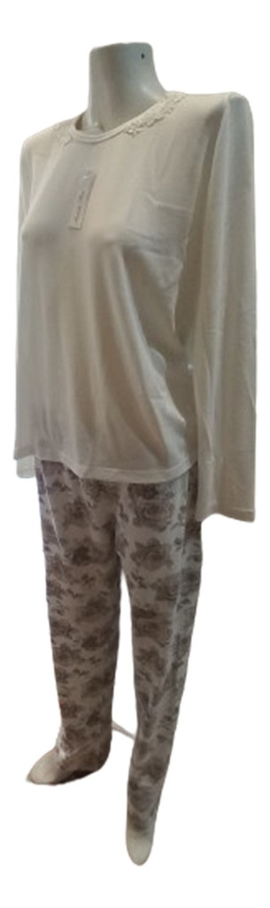Pijama Manga Larga Pantalon Largo Algodon Invierno Ferz 8432