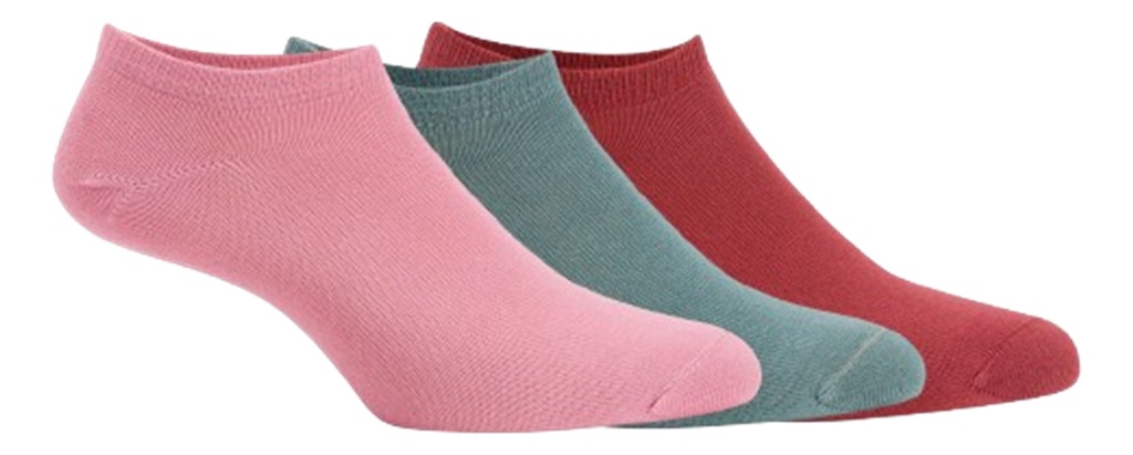 Media Mujer Soquete Corto De Algodon Pack X3 Stylo A172