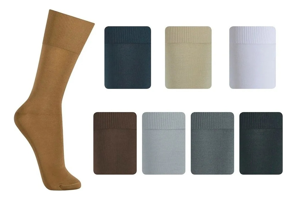 Media 100% Hilo Algodón Hombre De Vestir Refinata Lupo 1430