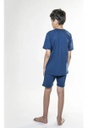 PIJAMA NIÑO DE VERANO MANGA CORTA CON SHORT NIÑO AZUL EYELIT 1603